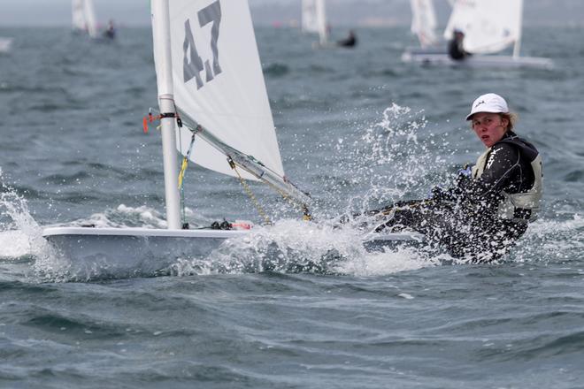 Zoe Thomson one of the top females in the 4.7 fleet © Guido Brandt