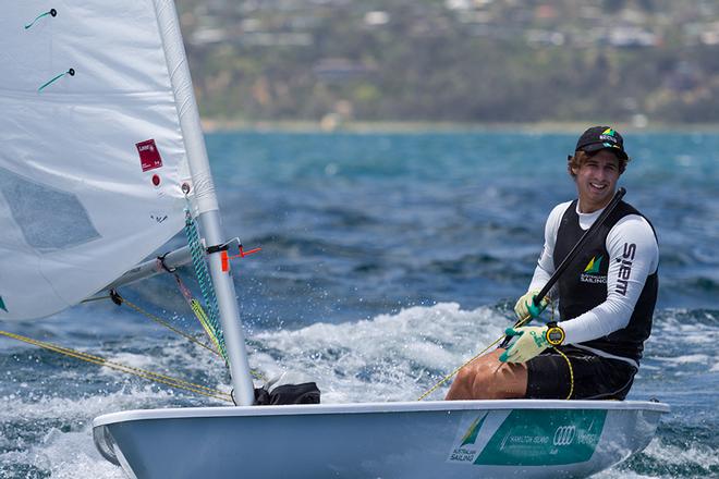 2012 ISAF Youth World Champion Radial sailor Mark Spearman (WA) has had a mixed regatta © Guido Brandt