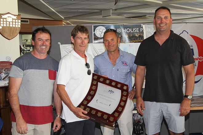 2014 NAtional Champions L-R; Rob Murdoch, Tim Reger, SailForce/Karver sponsor Phillipe Peche and Tony Johnson - ASBA National Championships 2014 © Teri Dodds http://www.teridodds.com