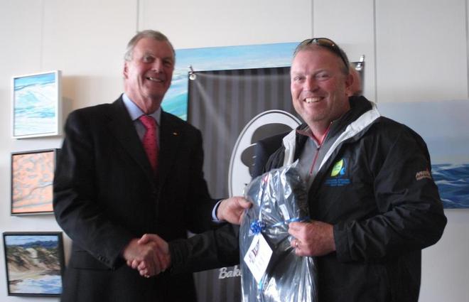 Tamar Yacht club member Richard Fisher won the Launceston to Triabunna Race trophy. - Launceston to Hobart Yacht Race 2013 © Peter Campbell