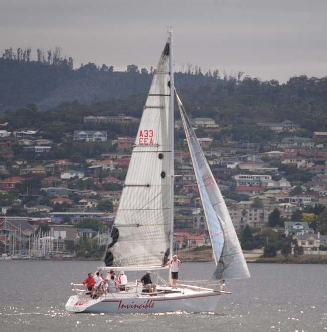 ’Invincible’ Farr 1104 Invincible before the Betsey Island Race start. © Peter Campbell