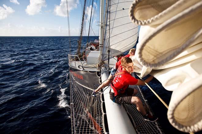 Wylde Swan on deck © Caribbean Sail Training Association http://www.caribbeansailtrainingassociation.org/