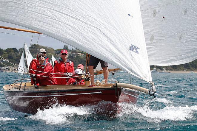 The fresh Southerly was certainly cool, and Kate’s lovely red paintwork is pretty handy too! - Gant Portsea Cup ©  Alex McKinnon Photography http://www.alexmckinnonphotography.com