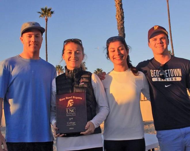 Georgetown’s winners (l-r): Nevin Snow, Liz Mulvaney, Eliana Michaels, A.J. Reiter - 29th Annual Rose Bowl Regatta  © Rich Roberts