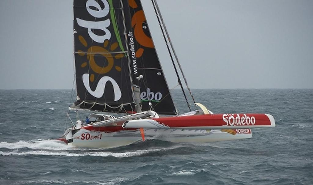 Sodebo - Thomas Colville - Round the World Record attempt January 2014 © Yvan Zedda/Sodebo http://www.sodebo-voile.com