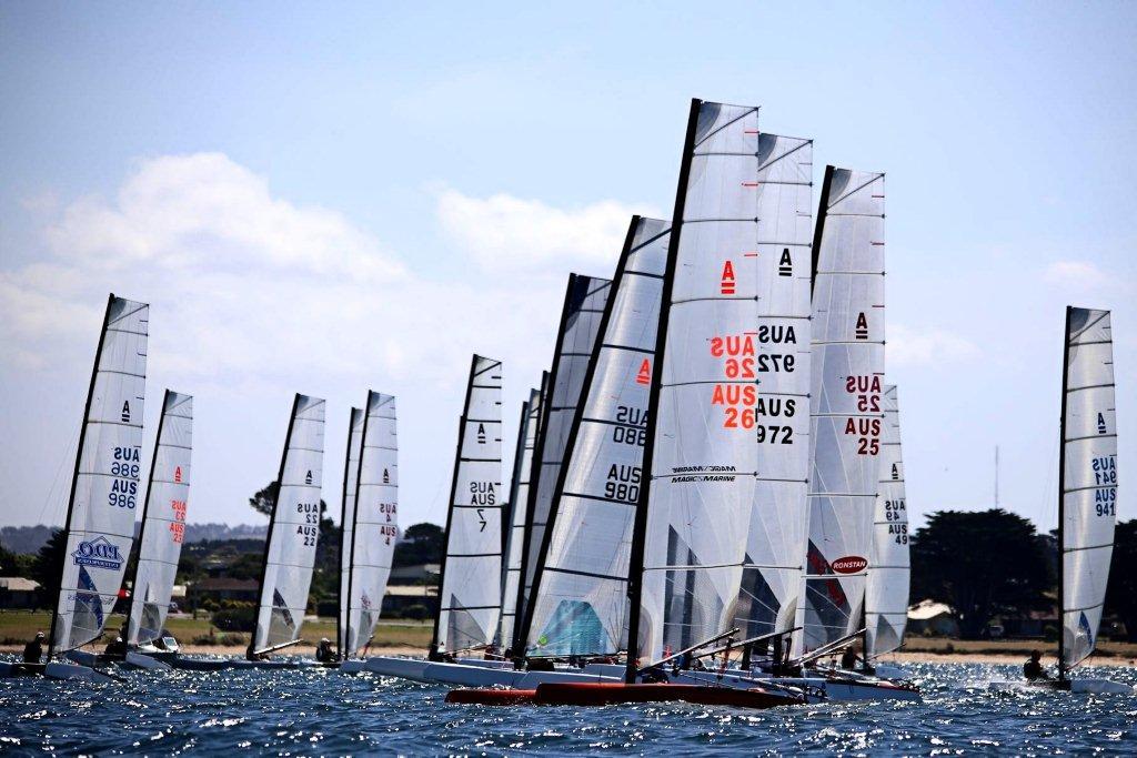 2014 Australian A-class Catamran Nationals photo copyright Ian Johnston taken at  and featuring the  class
