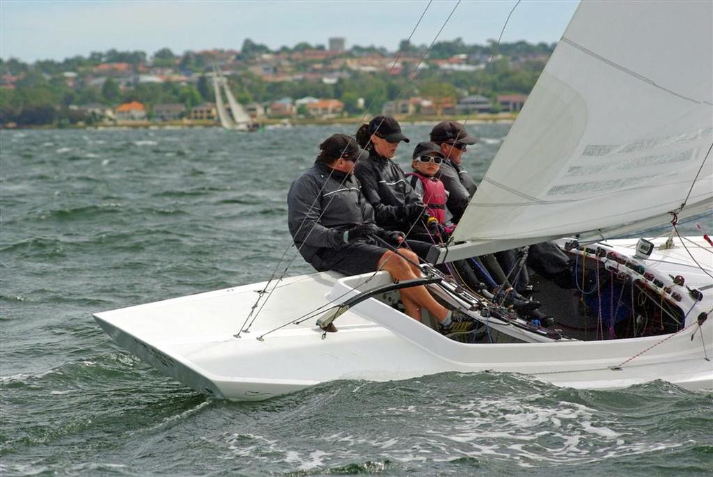 Lucy onboard Taranui - Dragon fleet photo copyright Rick Steuart/Jonny Fullerton taken at  and featuring the  class