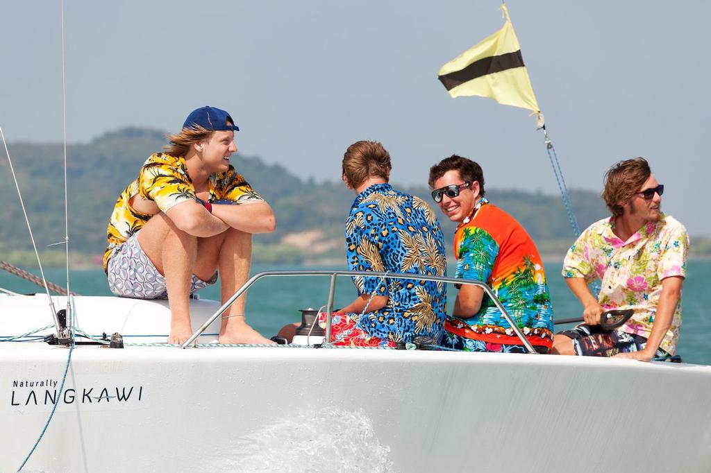 Plenty of colour on board RQYS. Royal Langkawi International Regatta 2014 photo copyright Guy Nowell http://www.guynowell.com taken at  and featuring the  class