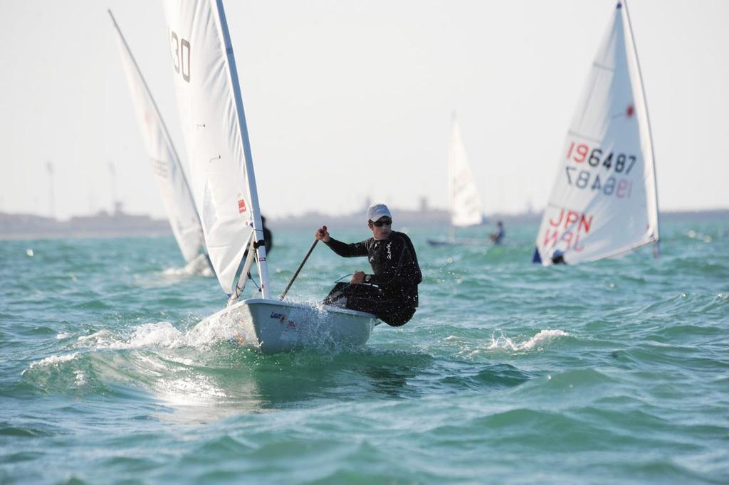 Sebastian Scheneiter (SUI) - 2013 Laser Radial Youth World Championships photo copyright  Munther Al Zadjali http://omanlaserworlds2013.com/ taken at  and featuring the  class