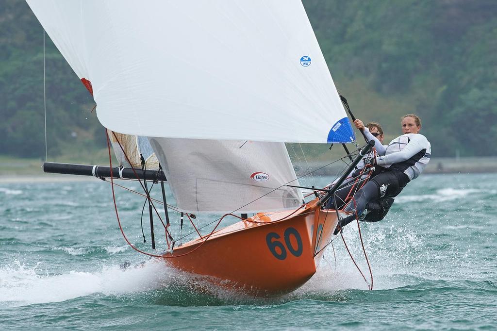 Jason Parkin and Mel Parkin (NZL) 12ft Skiff Interdominions, Day 4, Worser Bay, Wellington, NZ © Garrick Cameron http://www.studio5.co.nz/