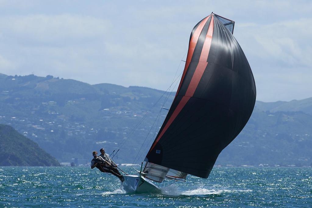 Nick Press and Tim Barraclough (AUS) - 12ft Skiff Interdominions, Day 6, Worser Bay, Wellington, NZ © Garrick Cameron http://www.studio5.co.nz/
