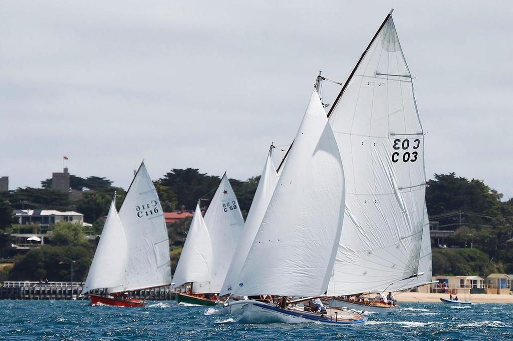 Leading this group blasting back out from the shoreline is, Darney. - Gant Portsea Cup ©  Alex McKinnon Photography http://www.alexmckinnonphotography.com