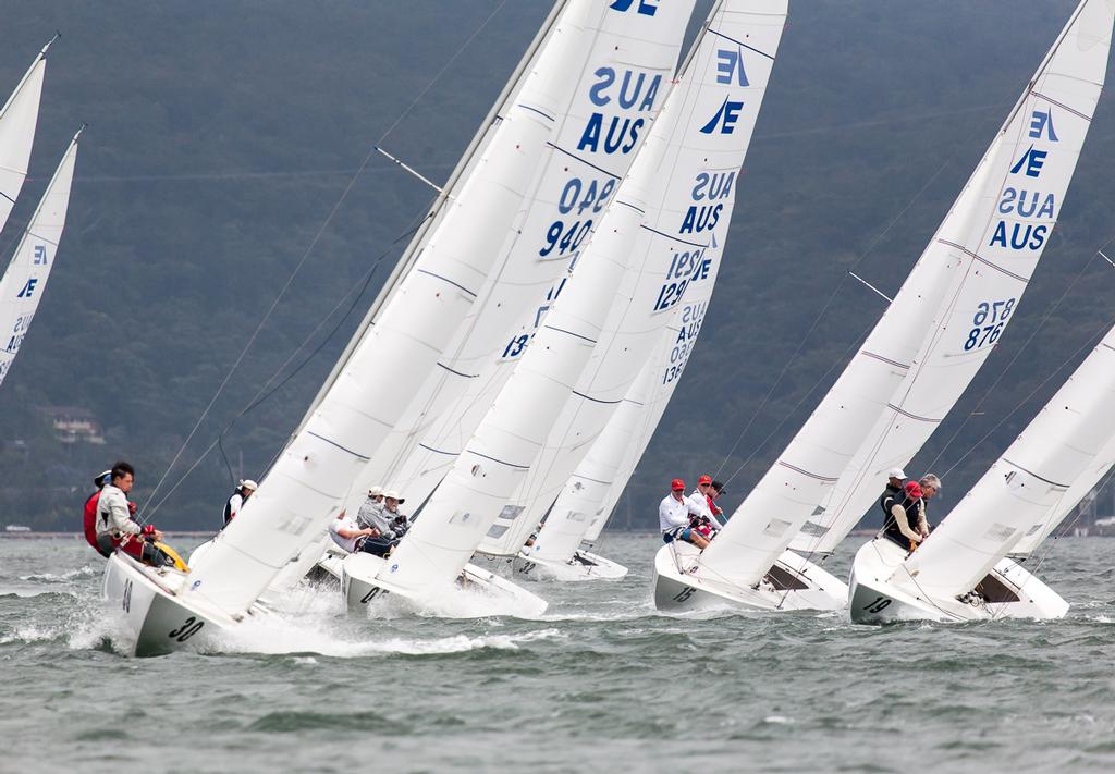 Always a tight affair for the One Design monohull. - NSW Etchells Championship © Kylie Wilson Positive Image - copyright http://www.positiveimage.com.au/etchells