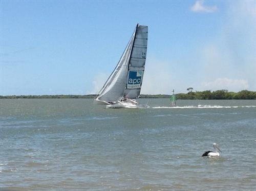 Mad Max thrills the spectators onshore © Barry Watson