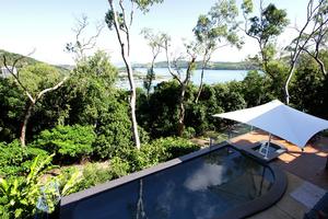 The Cowries offers accommodation for up to 14 people plus stunning views and a private pool. photo copyright Kristie Kaighin http://www.whitsundayholidays.com.au taken at  and featuring the  class