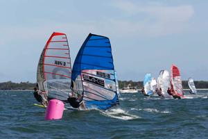 Brett Morris (AUS-8) goes for the port start in Race 9. photo copyright Tam Hohnberg taken at  and featuring the  class