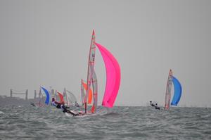 29er Fleet at the Australian National Championships 2013 14 - Low Res - National Sailing Championships photo copyright Southport Yacht Club http://www.southportyachtclub.com.au taken at  and featuring the  class