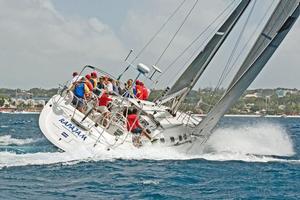 Rapajam, winner of Racing class - Mount Gay Round Barbados Race Series 2014 photo copyright Peter Marshall taken at  and featuring the  class