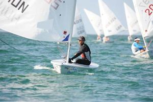 Benjamin Vadnai (HUN) - 2013 Laser Radial Youth World Championships photo copyright Oman Sail taken at  and featuring the  class