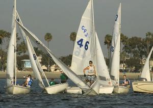 Collegians charge the line  - 29th Annual Rose Bowl Regatta 2013 photo copyright Rich Roberts taken at  and featuring the  class