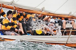 Australian Championship Historic 18ft skiffs 2014, Sydney - BRITANNIA photo copyright Andrea Francolini http://www.afrancolini.com/ taken at  and featuring the  class