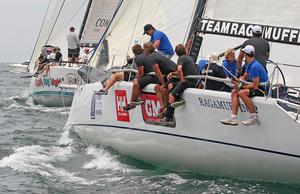 Ragamuffin and Occasional Coarse Language II  at start of Club Marine 2013 Pittwater Coffs Race photo copyright Crosbie Lorimer http://www.crosbielorimer.com taken at  and featuring the  class