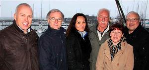 Sail World Europa ApS - The Team Lars Kiaer, Dan Ibsen, Christina Igel, Rob Kothe, Jedda Murphy and Soren Overup in snowy Copenhagen photo copyright Sail-World.com http://www.sail-world.com taken at  and featuring the  class