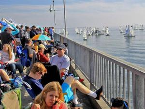 Spectators and racers (r.)  - 29th Annual Rose Bowl Regatta 2013 photo copyright Rich Roberts taken at  and featuring the  class