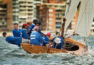 Tangalooma - Australian Championship Historic 18ft skiffs 2014, Sydney photo copyright Andrea Francolini http://www.afrancolini.com/ taken at  and featuring the  class