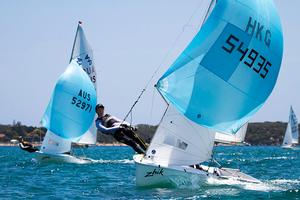Callum Gregor and Hugo Christensson from Hong Kong are just behind their compatriots and sit in 18th place. - 420 Australian Championships photo copyright  Alex McKinnon Photography http://www.alexmckinnonphotography.com taken at  and featuring the  class