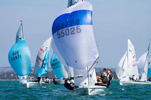 Xavier Winston-Smith and Joshua Dawson who are holding second place for now. - 420 Australian Championships photo copyright  Alex McKinnon Photography http://www.alexmckinnonphotography.com taken at  and featuring the  class