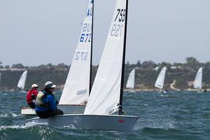 Elizabeth Williams with Luke Cromie - both of Black Rock YC. - OK Dinghy Interdominion Championships photo copyright  Alex McKinnon Photography http://www.alexmckinnonphotography.com taken at  and featuring the  class