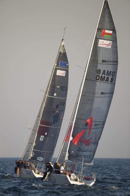 EFG Bank - Sailing Arabia The Tour 2014. Leg three from The Abu Dhabi - Dubia. Al Thuraya Bank Muscat skippered by Katherine Pettibone (USA) - EFG Sailing Arabia – The Tour 2014 © Lloyd Images