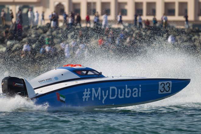 UIM Skydive Dubai XCAT World Series 2014, Fujairah GP Round 2 - MyDubai ©  Simon Palfrader/WPPA http://www.xcatracing.com/