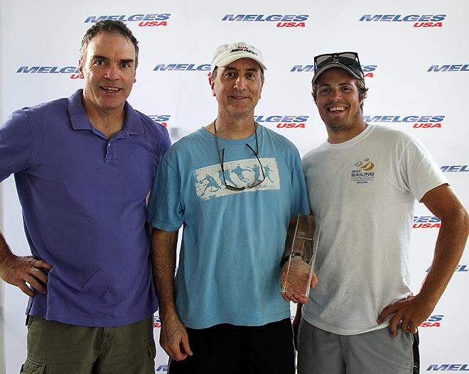 2014 Audi Melges 20 Corinthian Winter Regatta Champions - TBD. From left to right: John Millen, Frank McLaughlin, John Ferguson. 2014 Audi Melges 20 - 2014 Audi Melges 20 Miami Winter Series  &copy; Joy Dunigan