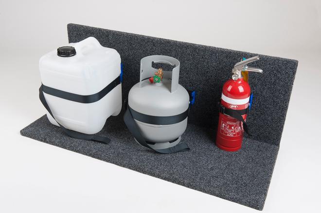 Wilsecure Track and Bracket systems can be fitted anywhere to maximise available space, Just trim the strap when the brackets are fitted, or leave long for multiple container use.  © Wilsecure http://www.wilsecure.co.nz