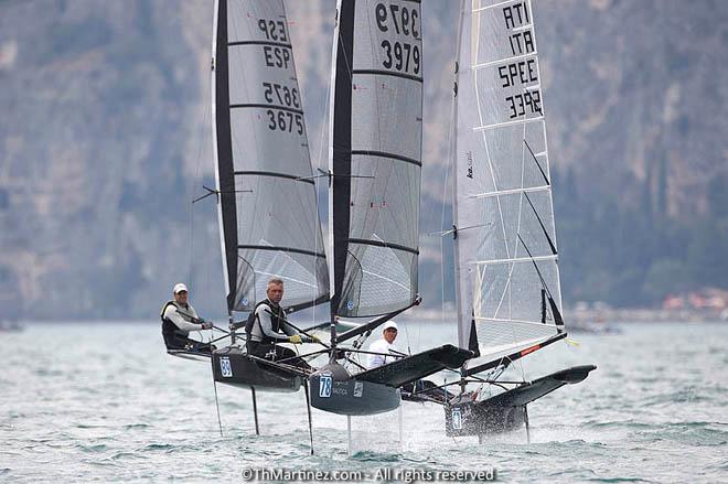 Robert Greenhalgh(GBR3979), C7- Pietro Sibello (ITA3392), B9-Pablo Arandia (ESP3675) - Moth Worlds © Th.Martinez http://www.thmartinez.com