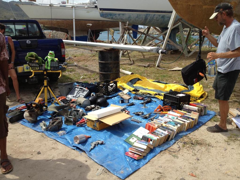 Selling off unwanted gear at ``Treasures of the Bilge`` sales is a good way to clear up boat clutter and make a few dollars while cruising. photo copyright Sheryl Shard taken at  and featuring the  class