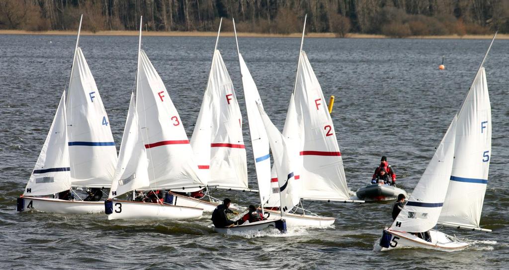 Action at BUCSBUSA Team Racing Champs 2013 at Chew Valley SC - BUCS/BUSA University Team Racing Qualifiers 2014 photo copyright BUCS-BUSA TR . taken at  and featuring the  class