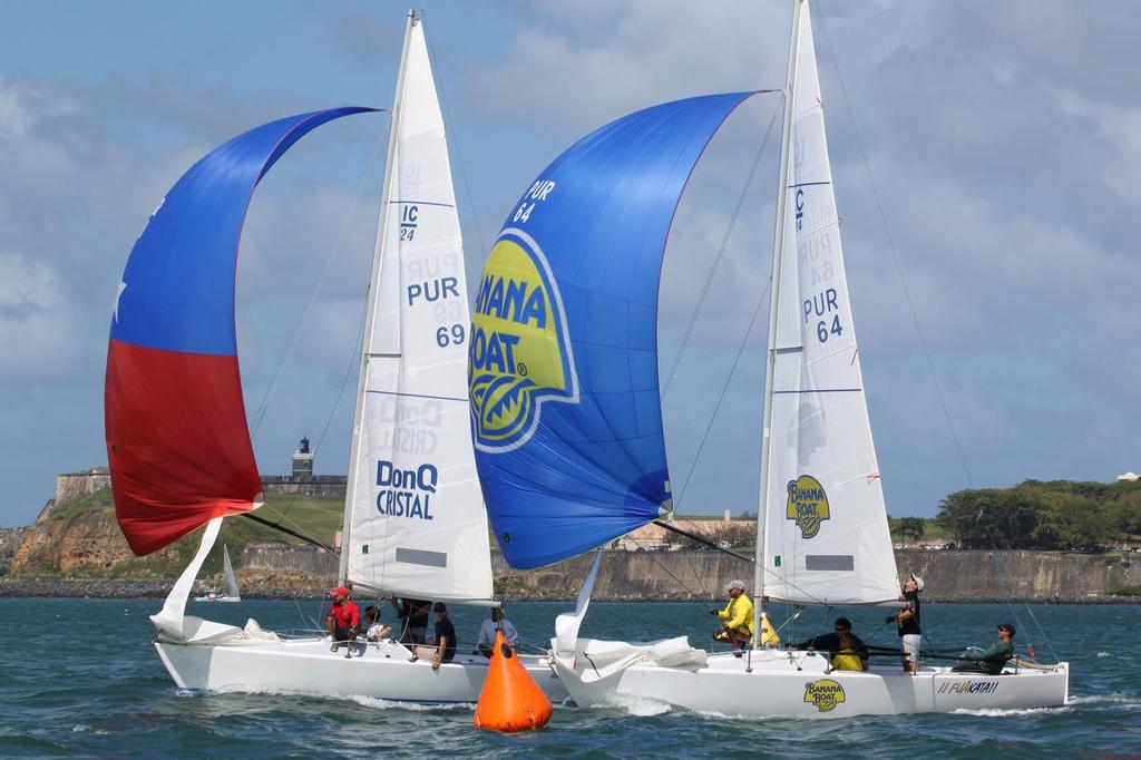 Puerto Rico's Fraito Lugo on his Orion leads Carlos Sierra on Fuakata in the IC24 Class. - photo © Carlos Lee