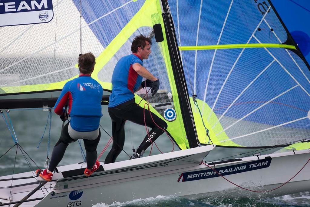 Luke Patience and Joe Glanfield, 470 - ISAF Sailing World Cup, Miami 2014 © Richard Langdon /Ocean Images http://www.oceanimages.co.uk