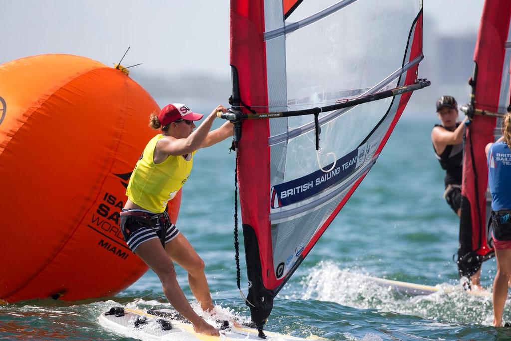 Bryony Shaw, RSX in action at te ISAF Sailing World Cup, Miami © Richard Langdon/British Sailing Team