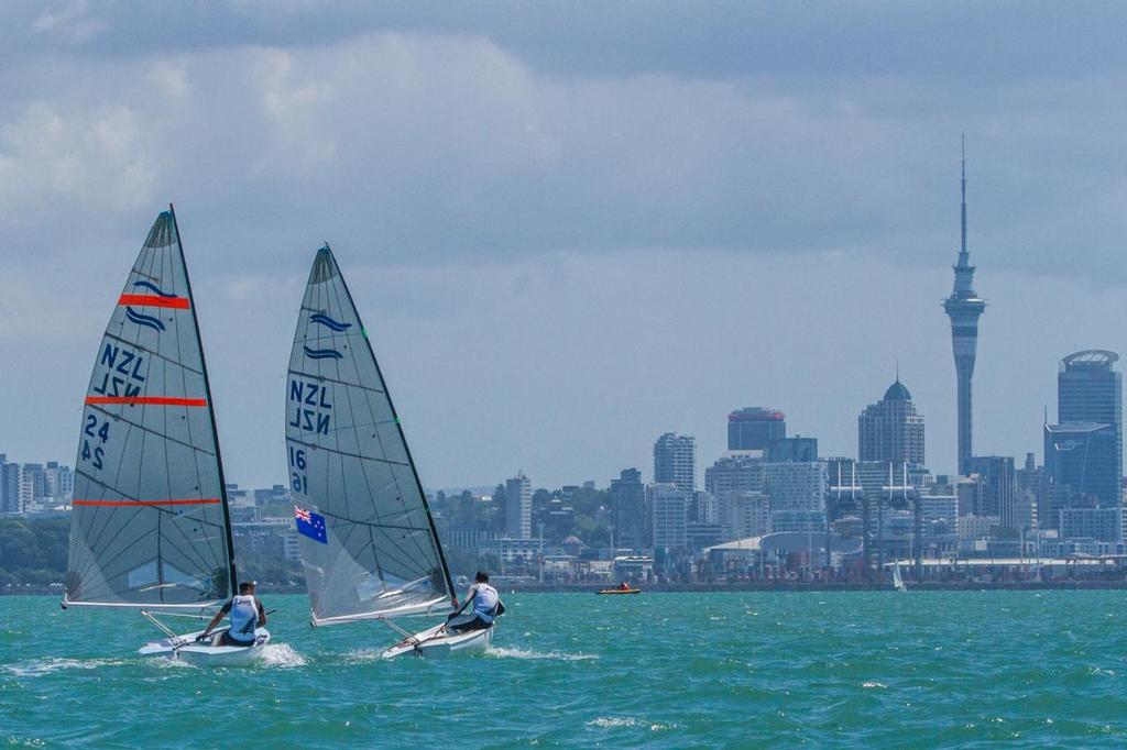 Andrew Murdoch and Josh Junior - Oceanbridge Sail-Auckland Day 3 photo copyright Oceanbridge Sail Auckland  taken at  and featuring the  class