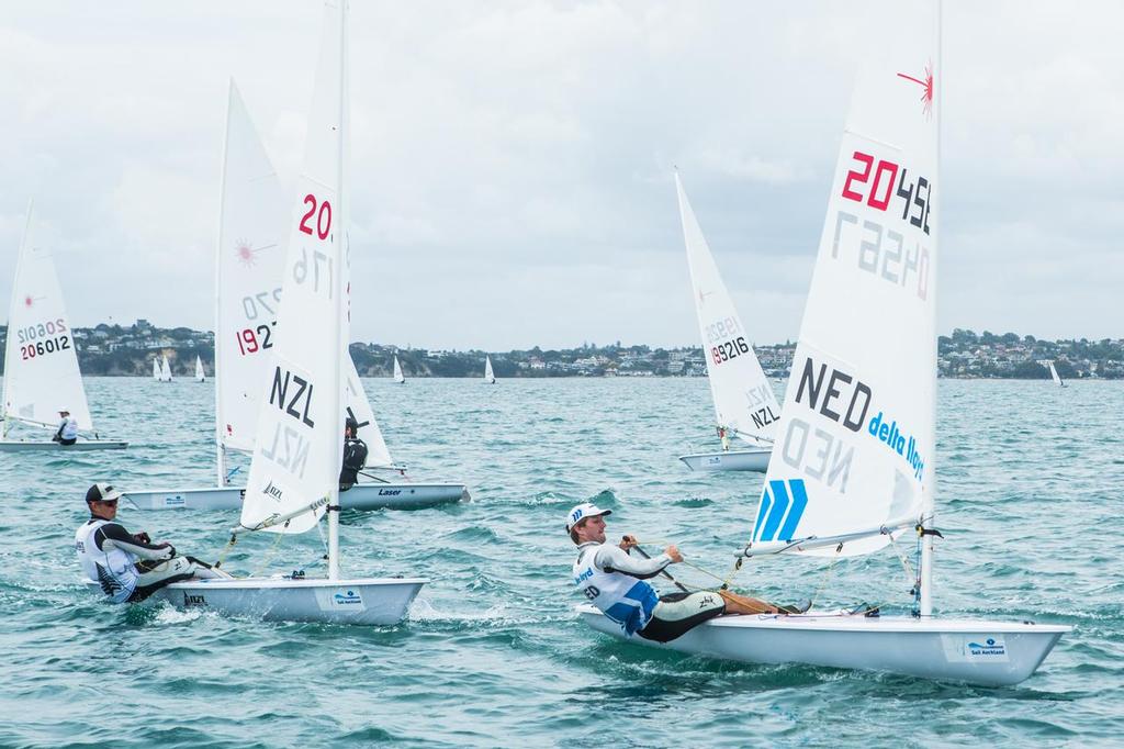 Andy and Rutger - Oceanbridge Sail Auckland 2014, Day 4 photo copyright Oceanbridge Sail Auckland  taken at  and featuring the  class