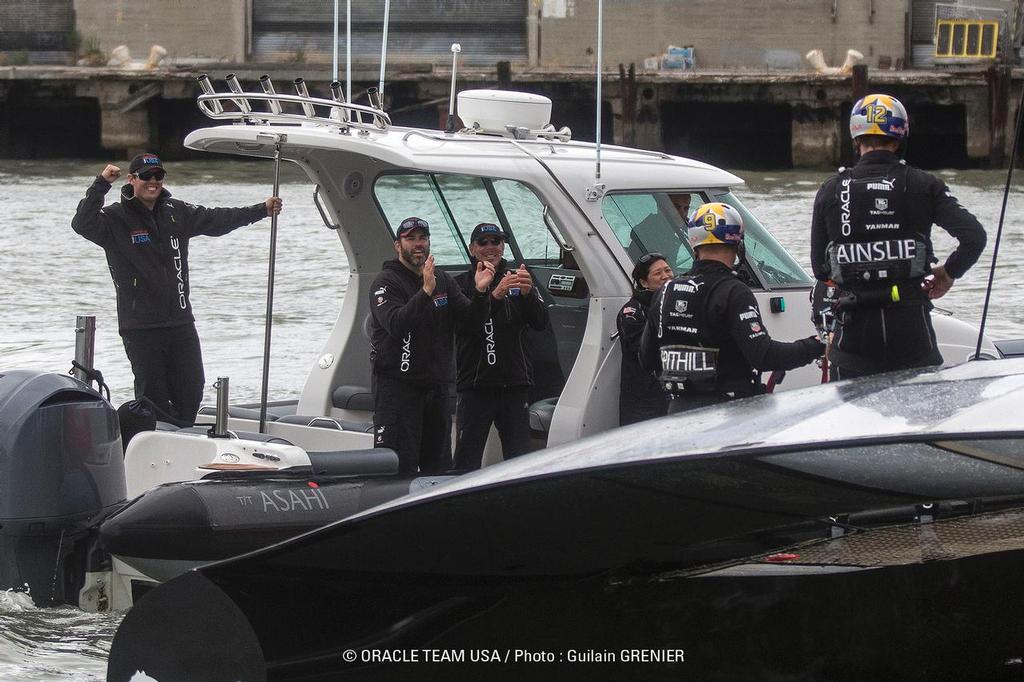 AC34 Match / ETNZ vs OTUSA DAY 10 - Race 13 / 34th America's Cup / ORACLE TEAM USA / San Francisco (USA) / 20-09-2013 photo copyright Guilain Grenier Oracle Team USA http://www.oracleteamusamedia.com/ taken at  and featuring the  class