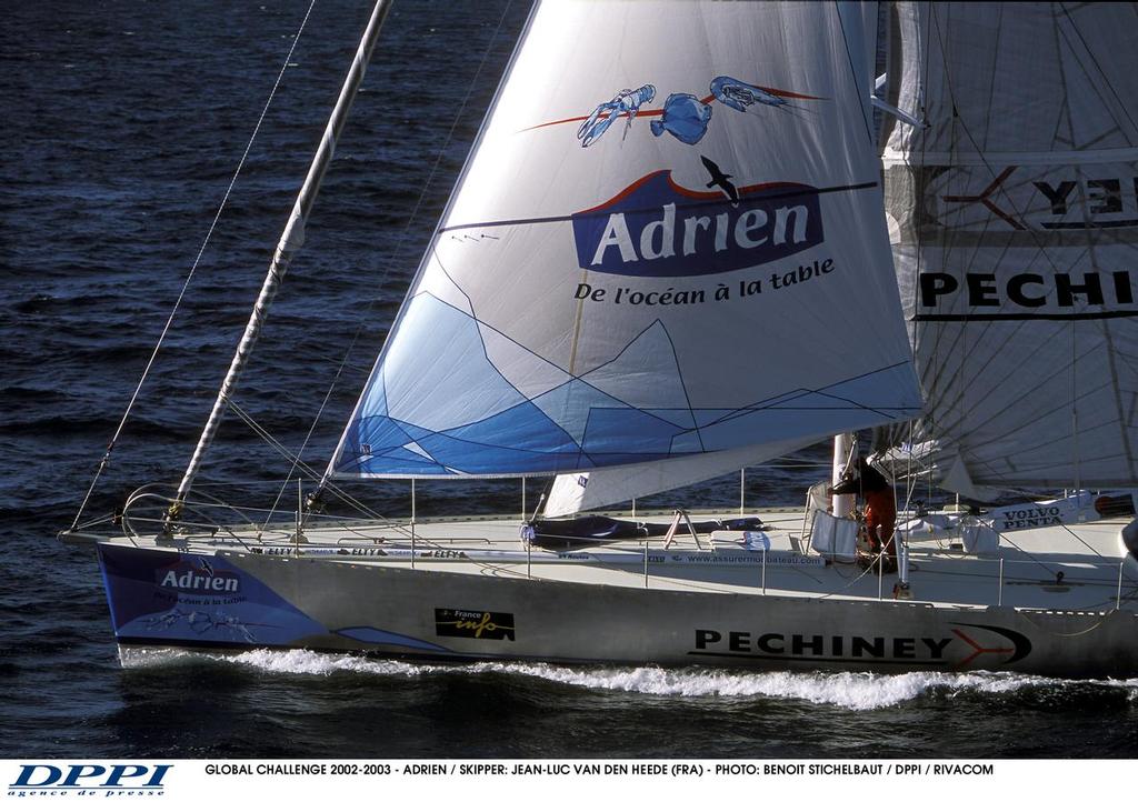 GLOBAL CHALLENGE 2002-2003 - ADRIEN / SKIPPER: JEAN-LUC VAN DEN HEEDE (FRA) - PHOTO: BENOIT STICHELBAUT / DPPI / RIVACOM photo copyright Benoit Stichelbaut DPPI taken at  and featuring the  class
