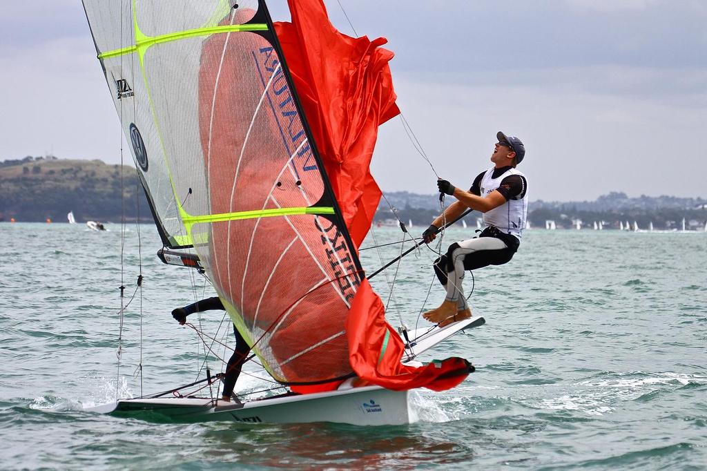 Oceanbridge Sail Auckland 2014 - February 4, 2014 - 49er - Blair Tuke photo copyright Richard Gladwell www.photosport.co.nz taken at  and featuring the  class