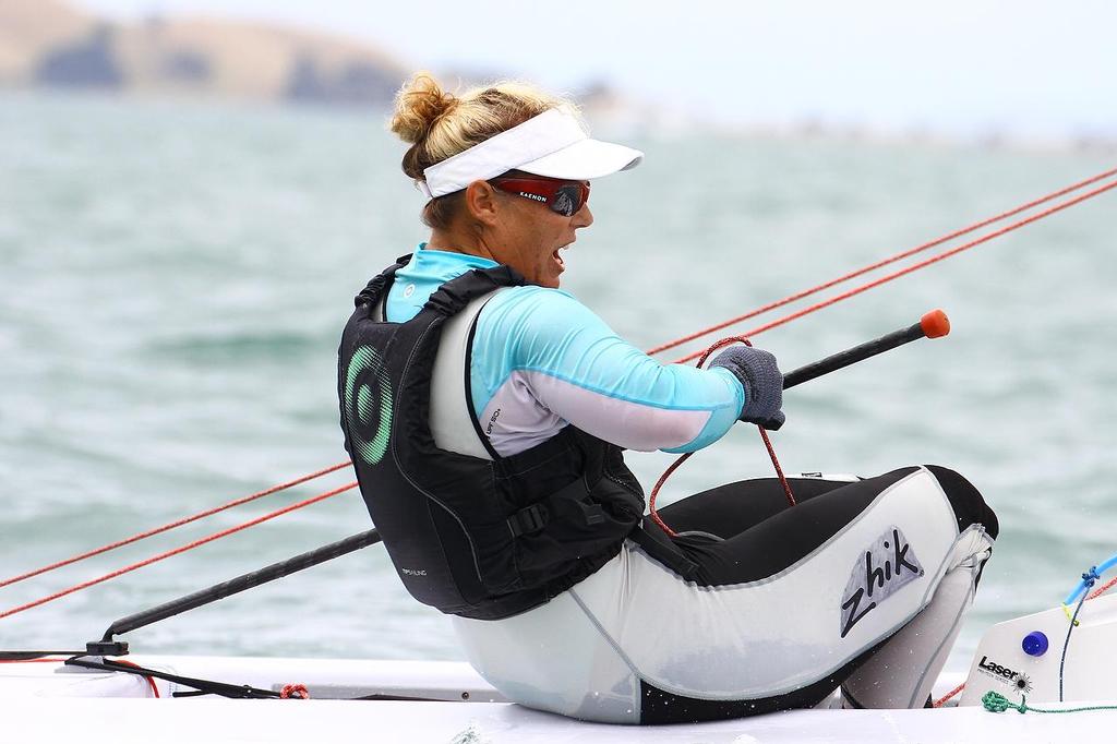 Oceanbridge Sail Auckland 2014 - February 4, 201- Laser Radial - Sara Winther photo copyright Richard Gladwell www.photosport.co.nz taken at  and featuring the  class