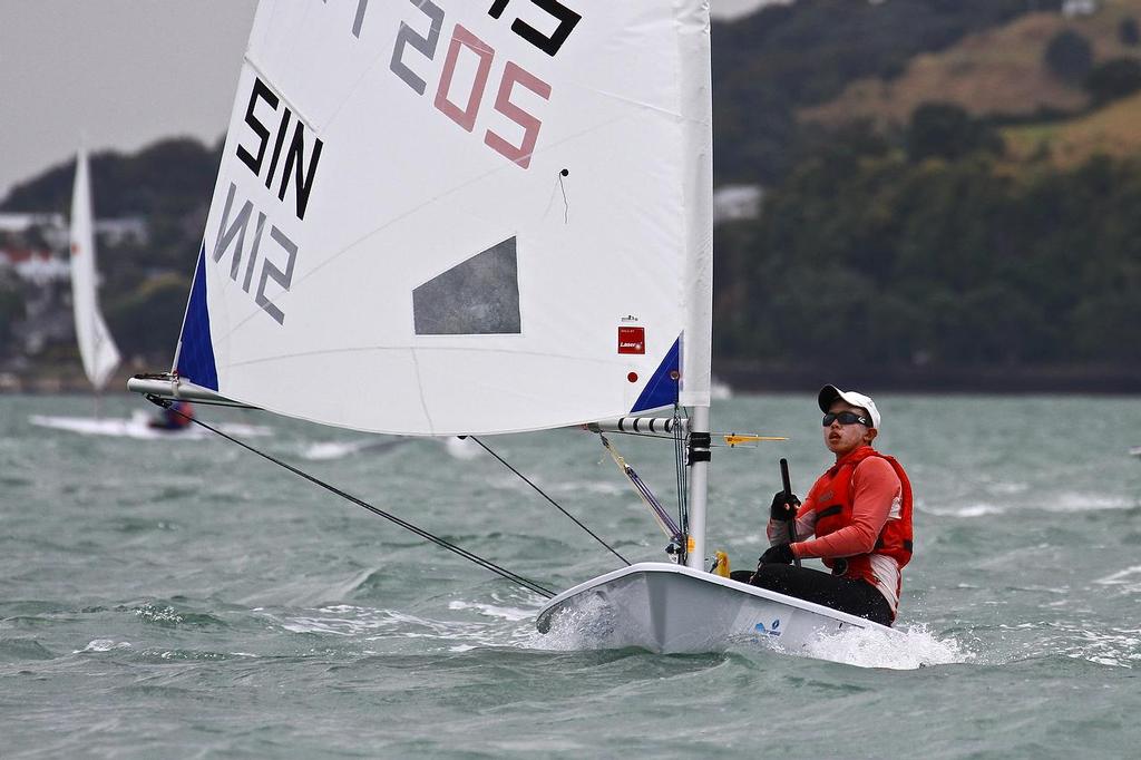 Oceanbridge Sail Auckland 2014 - February 4, 2014- Laser Radial (SIN) photo copyright Richard Gladwell www.photosport.co.nz taken at  and featuring the  class