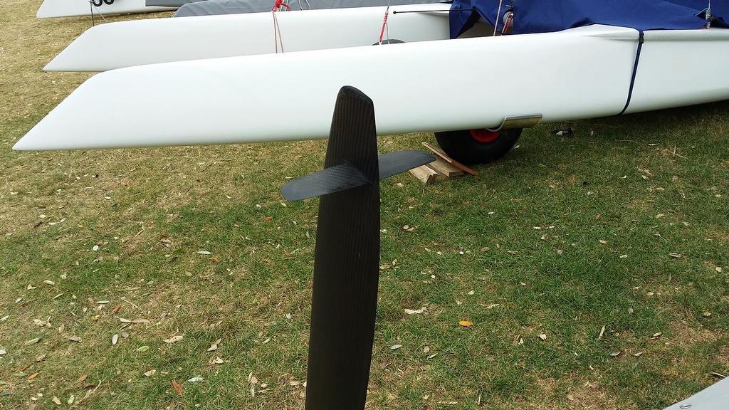 Rudder foil - A-class, Takapuna February 7, 2014 © Richard Gladwell www.photosport.co.nz